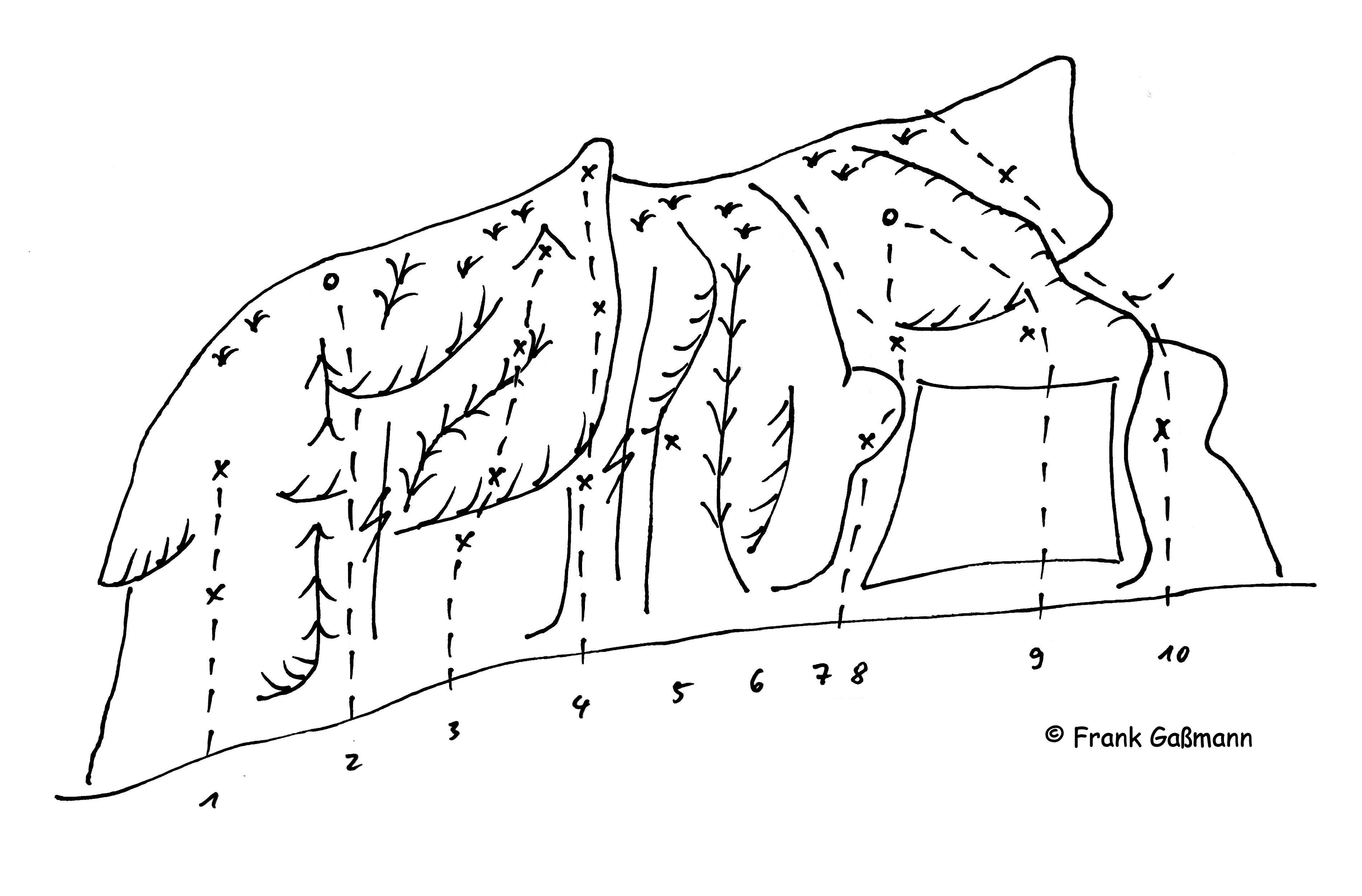 Blauer Stein SO-Wand